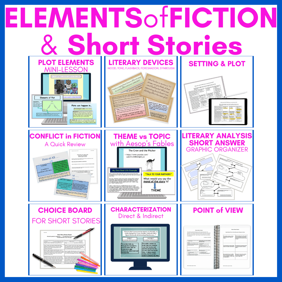 Elements of Fiction and Short Stories MiniLessons for Middle School